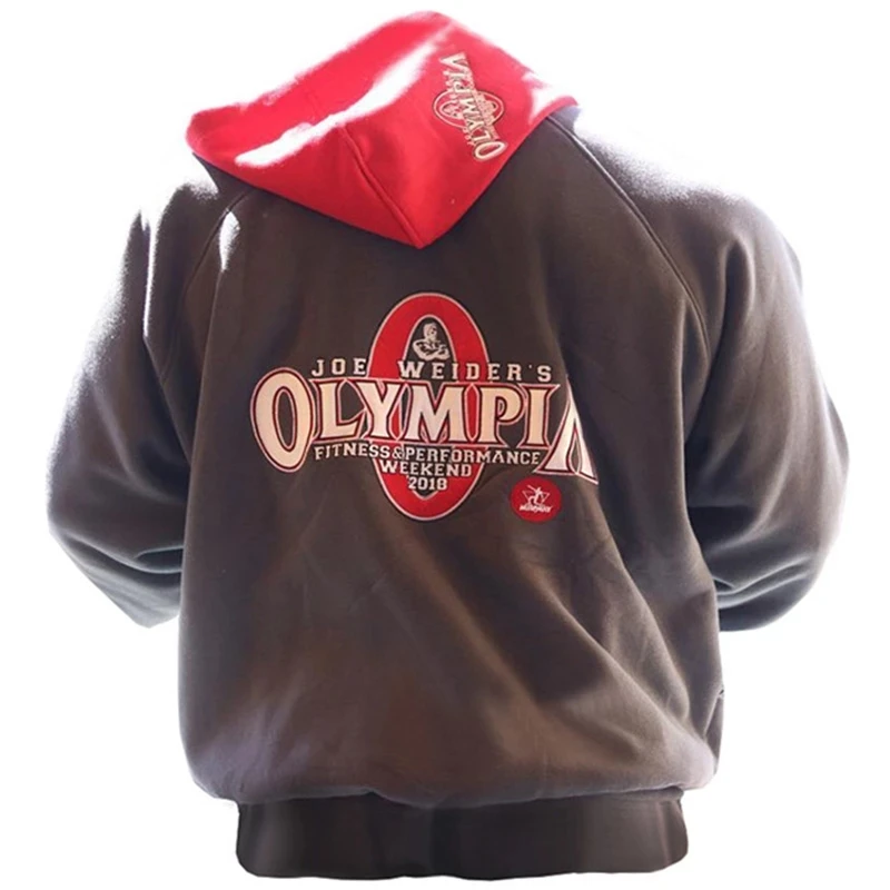 OLYMPIA Men Gyms Hoodies Gyms Fitness Bodybuilding Sweatshirt Pullover Sportswear Male Workout Hooded Jacket Clothing