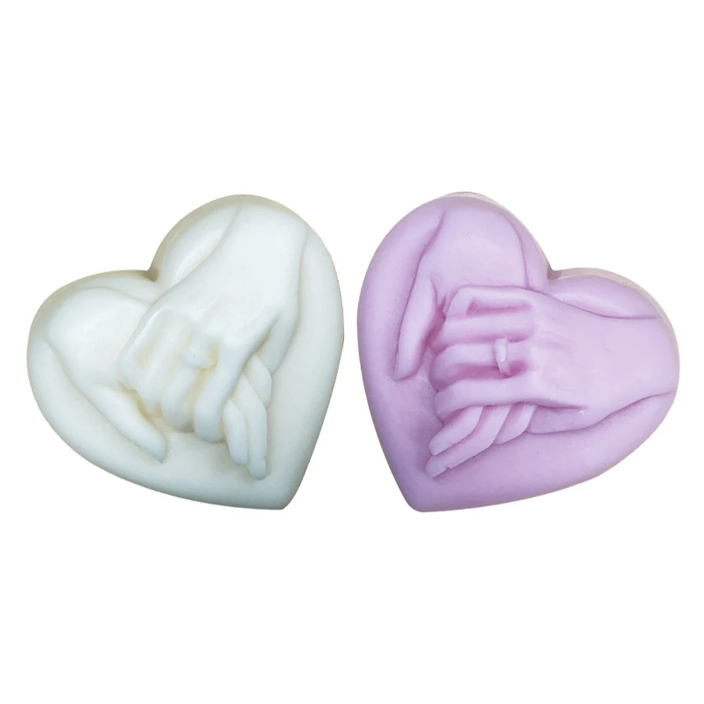 

Love Hand in Hand Candle Mold Gypsum Grinding Tool Heart shaped Chocolate Silicone Mold Making Tools DIY Handmade Fragrance