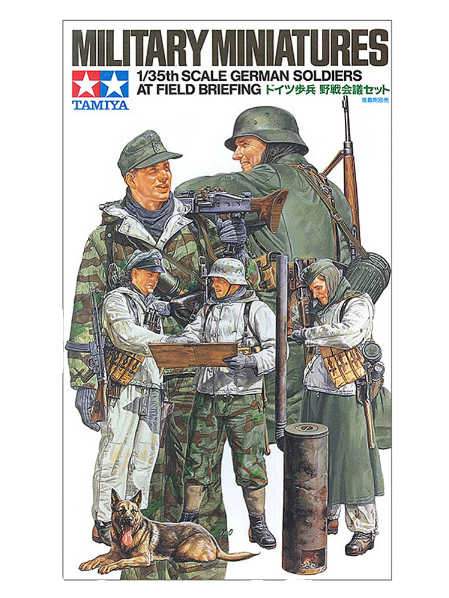 Tamiya Plastic Assembly Model 1/35 Germany Battlefield Meeting Soldier 5 Person Group Soldier Set Adult Collection DIY KIT 35212