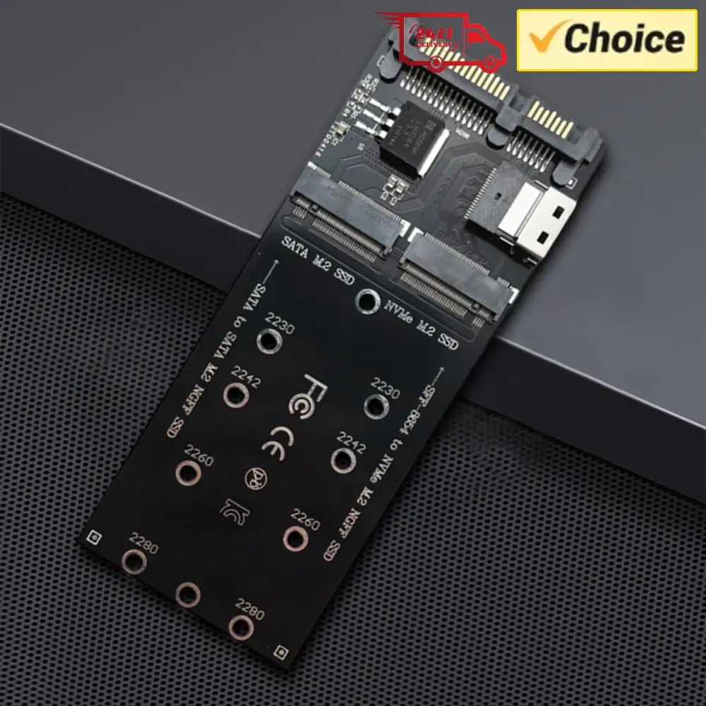 

M.2 To SATA Adapter SFF-8654 To M2 NVME SSD Converter 22Pin SATA To M2 Expansion Card 2 in 1 Combo Adapter Fit for Mainboard