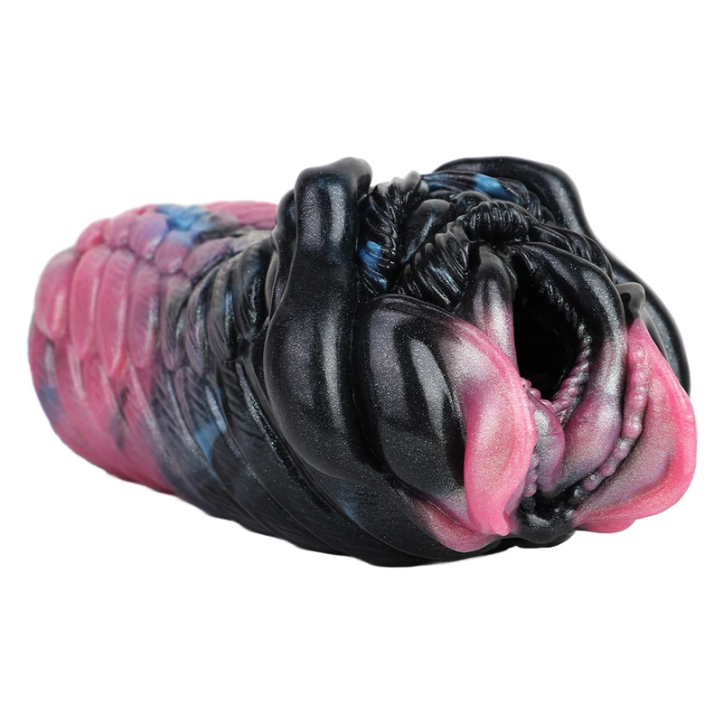 18*9*8cm Silicone 'Harpy' Artificial Vagina Monster Pussy Feather Pattern Male Masturbator Sex Toys for Men Masturbation Cup