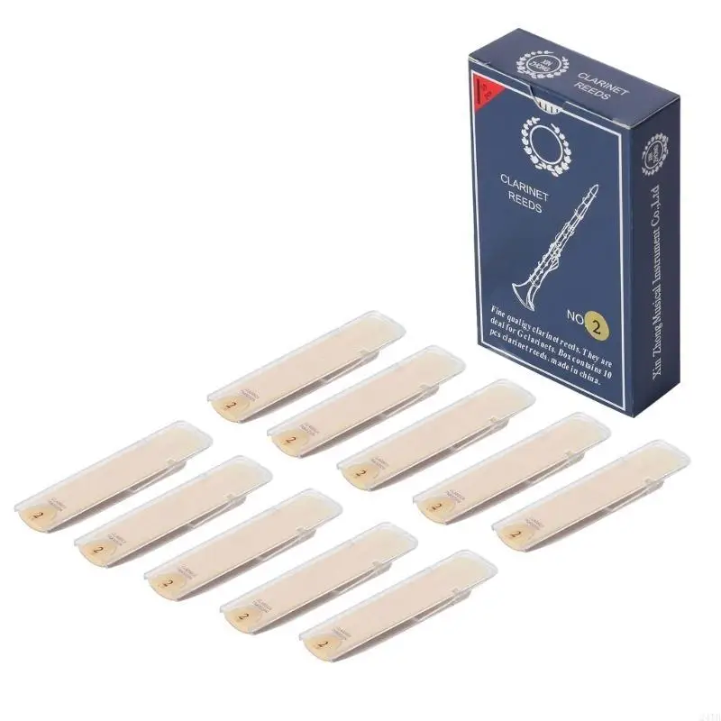 10 Pcs Clarinet Reeds Strength 1.0 1.5 2.0 2.5 3.5 Reeds Traditional Reeds for Clarinet Beginner and Player