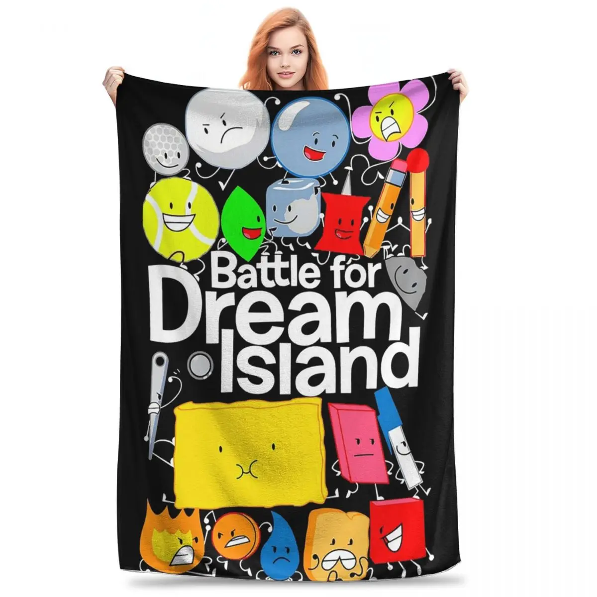 Battle For Dream Island Blanket Flannel Lightweight Throw Blankets Sofa Throw Blanket For Home Bedroom Throws Bedspread Quilt