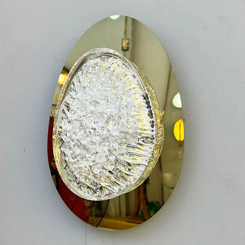 Modern Art LED Wall Lamp Stainless Steel Acrylic Lighting Fixture for Bedside Living Room Corridor - Energy Efficient