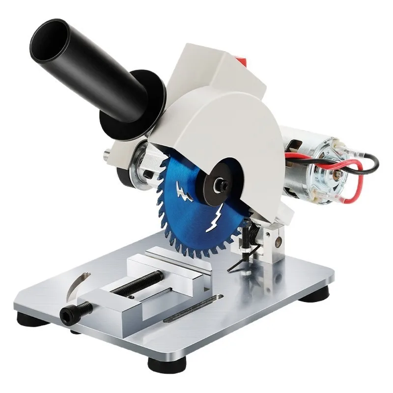 Multi-function Mini Tabletop Cut Off Saw 45° Adjustable Angle Cutter for Wood Stone Metal Plastic DIY Home Use