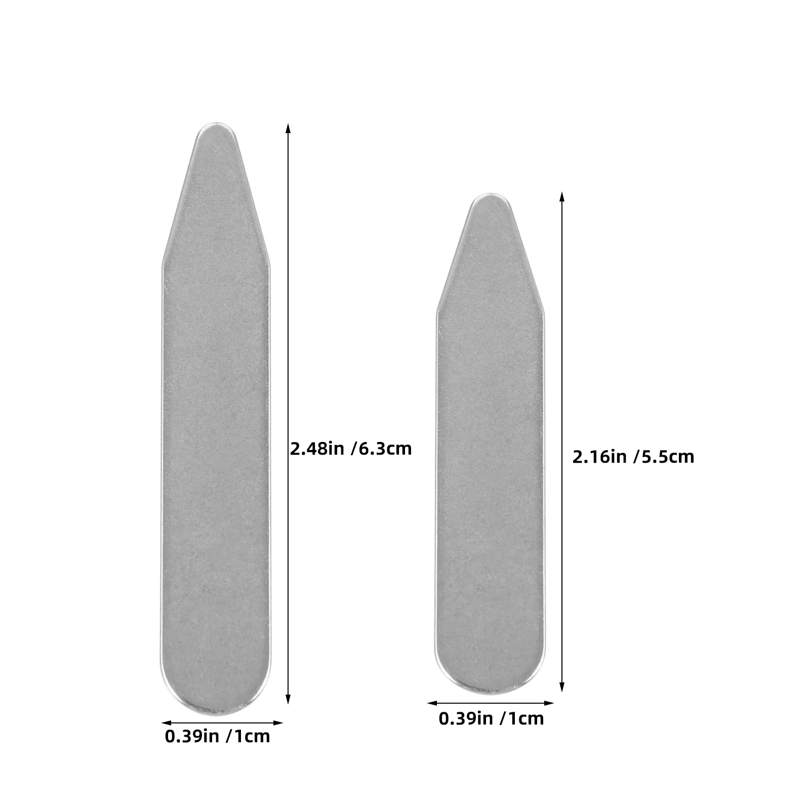 20개 셔츠 칼라 지지대 세트 - 남녀용 깨지지 않는 금속 칼라 인서트 - 스테인리스 스틸 드레스 셔츠 지지대