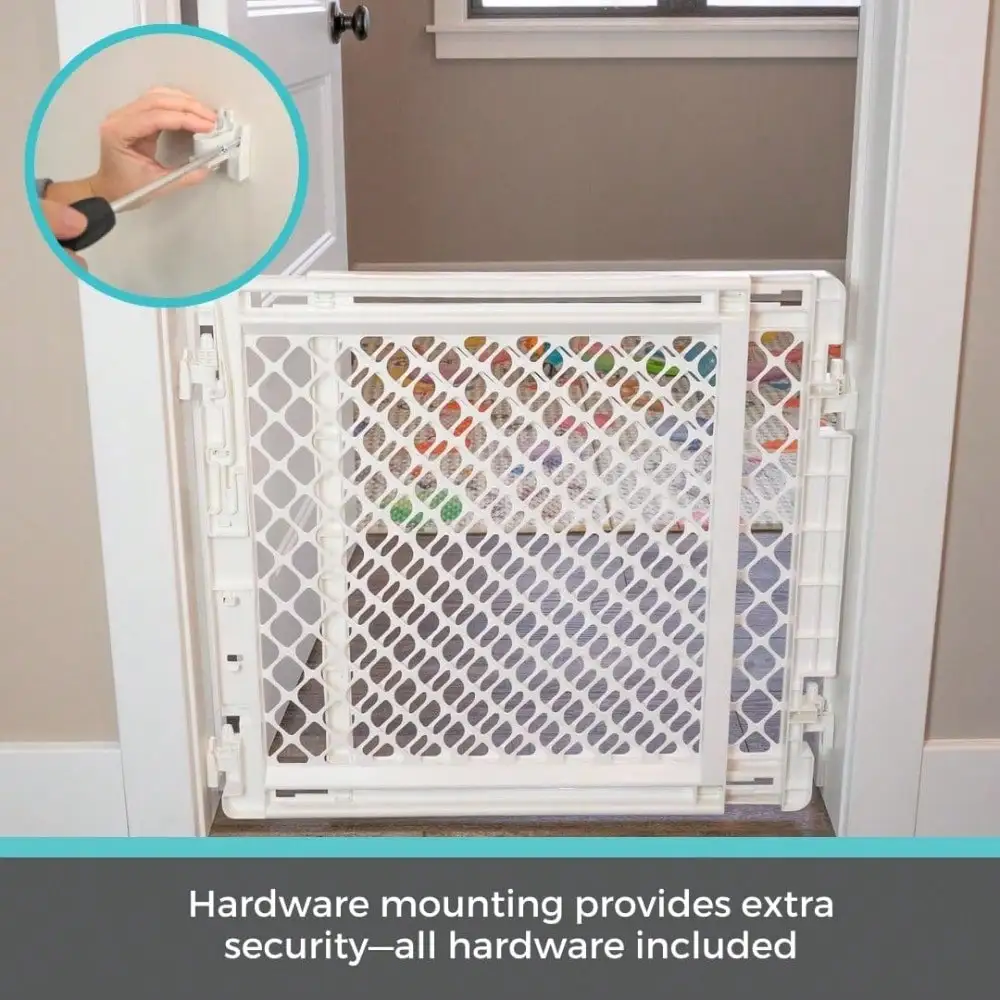 

2-Pack, Adjustable Width For Stairs & Doorways, Child & Pet Safety.