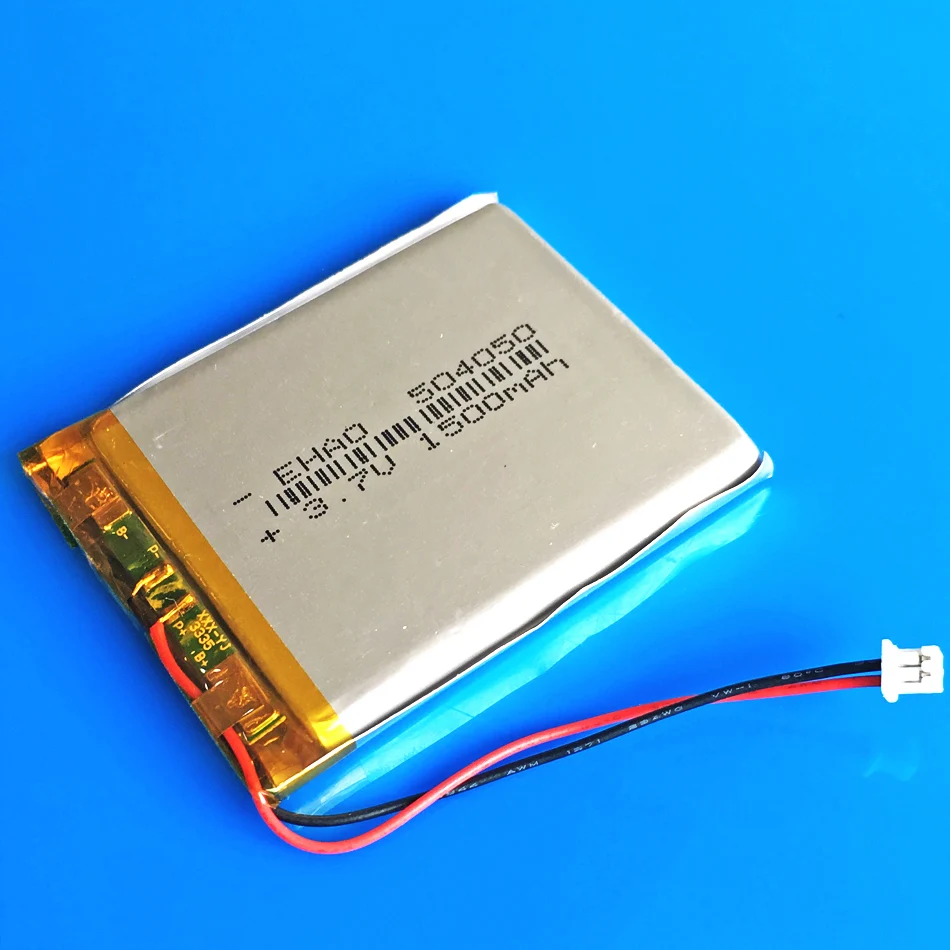 504050 3.7V 1500mAh Lipo Battery JST 1.25mm 2Pin Plug Rechargeable for GPS MP3 Bluetooth Speaker Camera DVD Recorder view 2