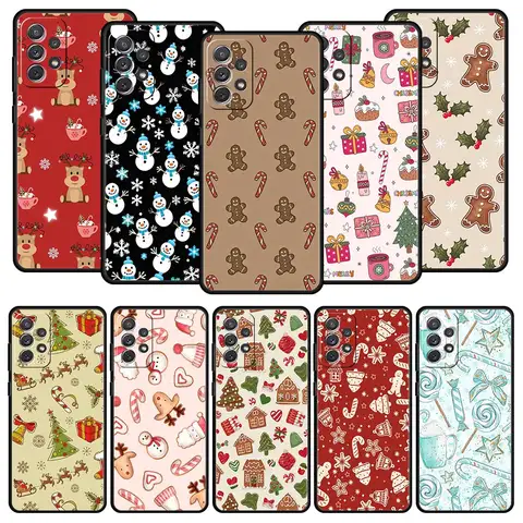 Coque de téléphone de noël, dessin animé, pour Samsung A51 A71 A21S A17 A11 A15 A25 A31 A41 A23 A33 A53 A73 A07 A03S A05S A13 A35 A55 5G