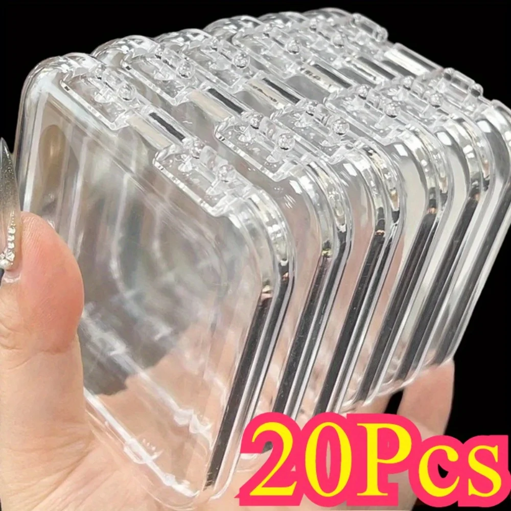 Makeup Puff Storage Box with Lid Transparent Air Cushion Puff Display Boxes Portable Pill Jewelry Bead Storage Case for Travel