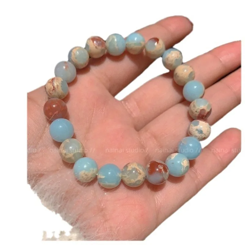 

Natural Shoushan Stone Beaded Bracelets for Women Minimalist Elegant Delicate Hand Jewelry for Best Friends Gifts