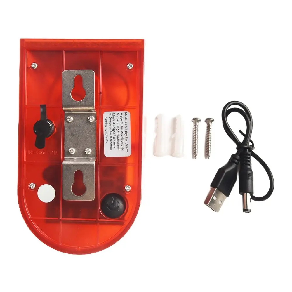 Automatic Solar Motion Activated Alarm Siren Light Outdoor Security Device For Farmyard Orchard Wildlife Deterrent Tool