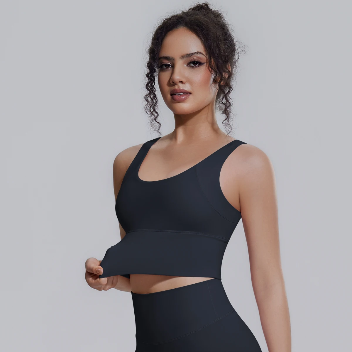Damen Sommer Yoga-BH Unterwäsche Stoßfester Sport-BH mit schönem V-förmigem Rücken, Fitness Yoga Tank Top BH mit Brustpolster ﻿ – Detail 17