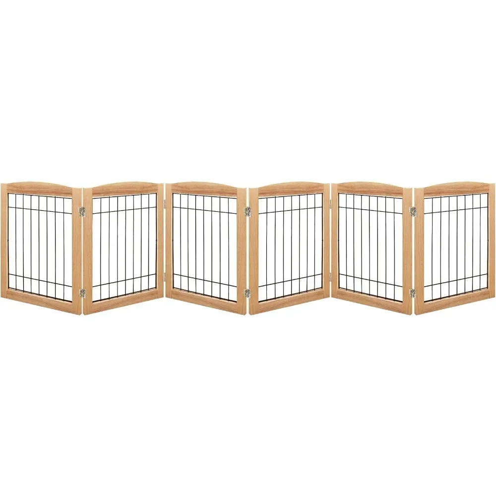 Wooden pet door, independent wire dog door, indoor safety fence, foldable stairs for pet sports, suitable for most furry friends