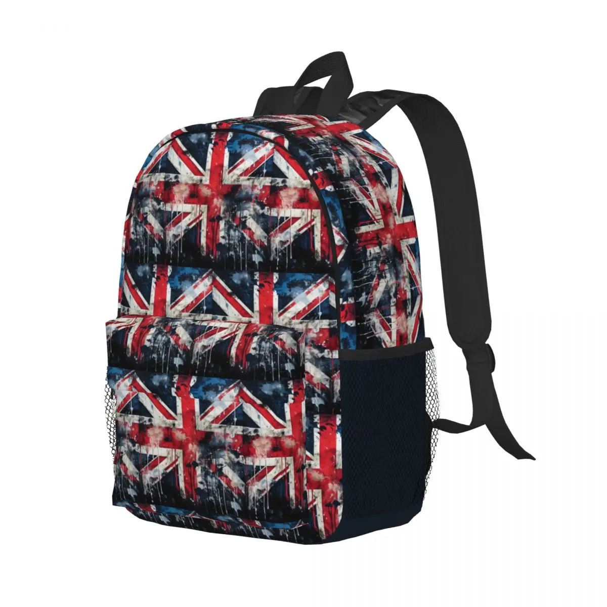 UK Flag Paint Texture Backpack Student Boys Girls BookBag Men Women School Bag Laptop Shoulder Bags