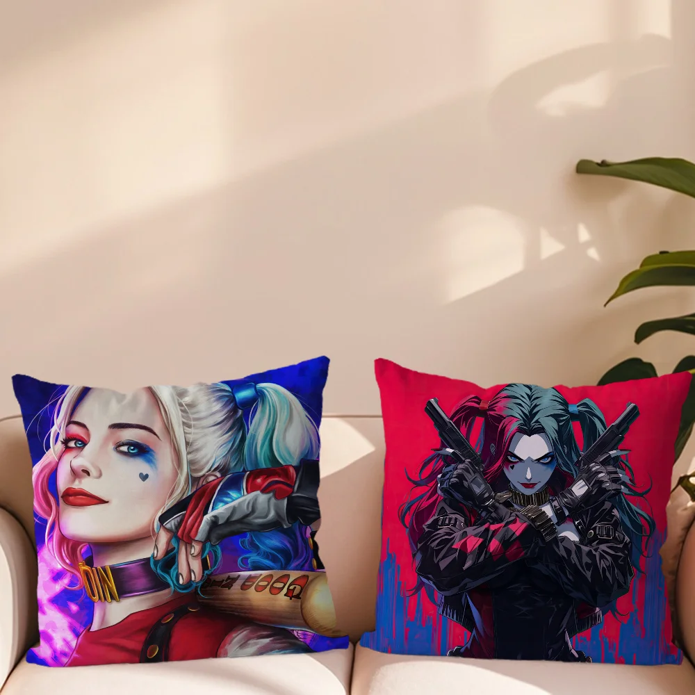 Cool H--Harley Q-Quinn Pillowcase Living Room Sofa Super Soft Cushion Cover Suitable For Home Bedroom Room Decoration pillowcase