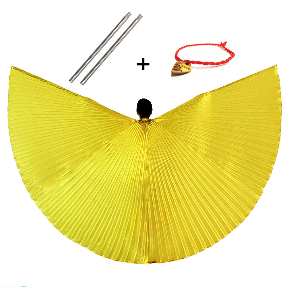 벨리댄스 날개 벨리댄스 액세서리 이시스 날개 스틱 볼리우드 오리엔탈 이집트 의상 성인 어린이 여성용 금색