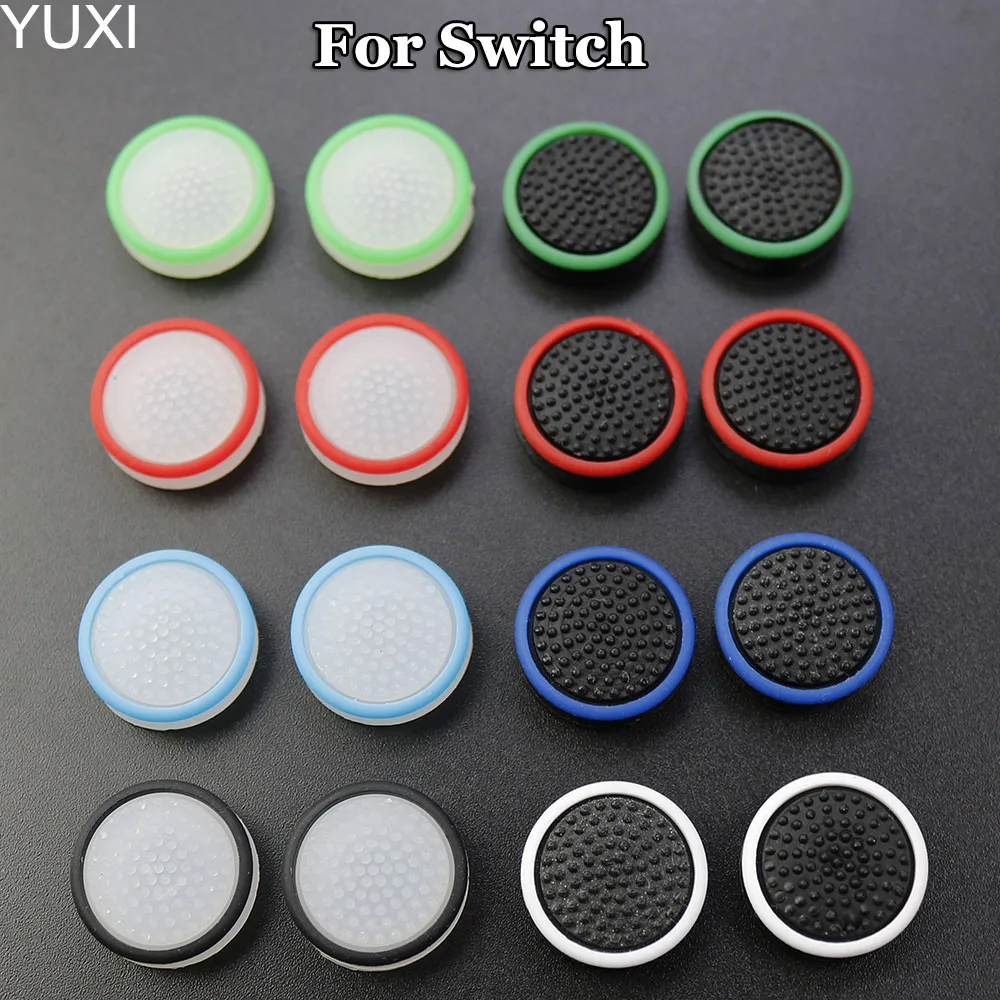 

YUXI 1pcs Silicone Rubber Thumb Stick Caps for Switch NS Joy Con Controller Joystick Cover for Joy-Con Analog Stick Cap Cap Game