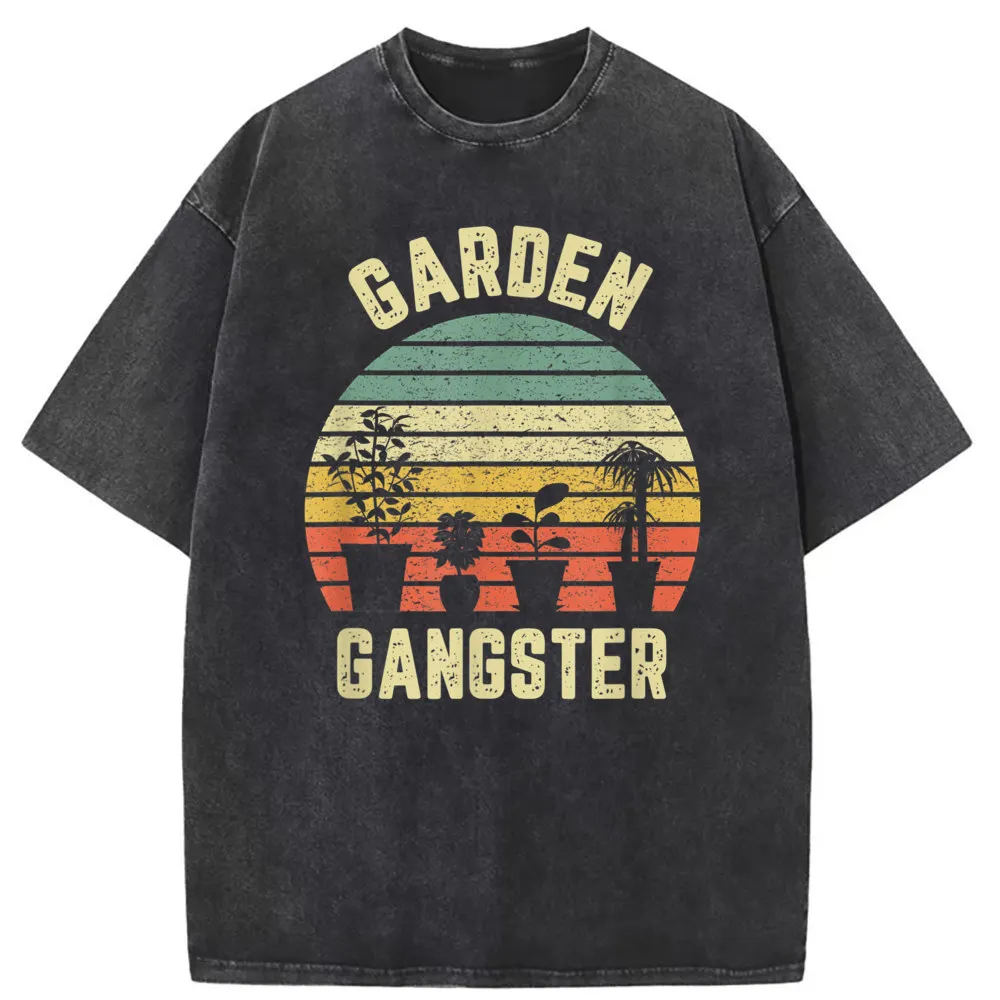 Garden Gangster Men Retro Vintage T-shirts Christmas Day Tshirts Man Long Sleeve Summer Tshirt New Arrival Street Sweatshirts