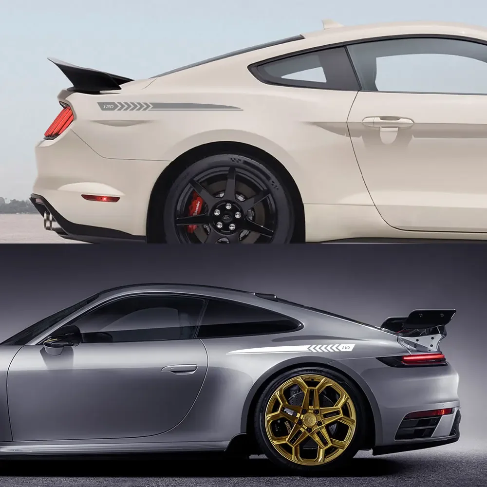 ملصقات جانبية لباب السيارة لهيونداي ، شارات فيلم فينيل ، ملحقات ديكور السيارات ، كريتا ، إيون ، إيكوس i10 ، i20 ، i40 ، IONIQ ، IX25 ، IX55 ، كونا ، 2 * *