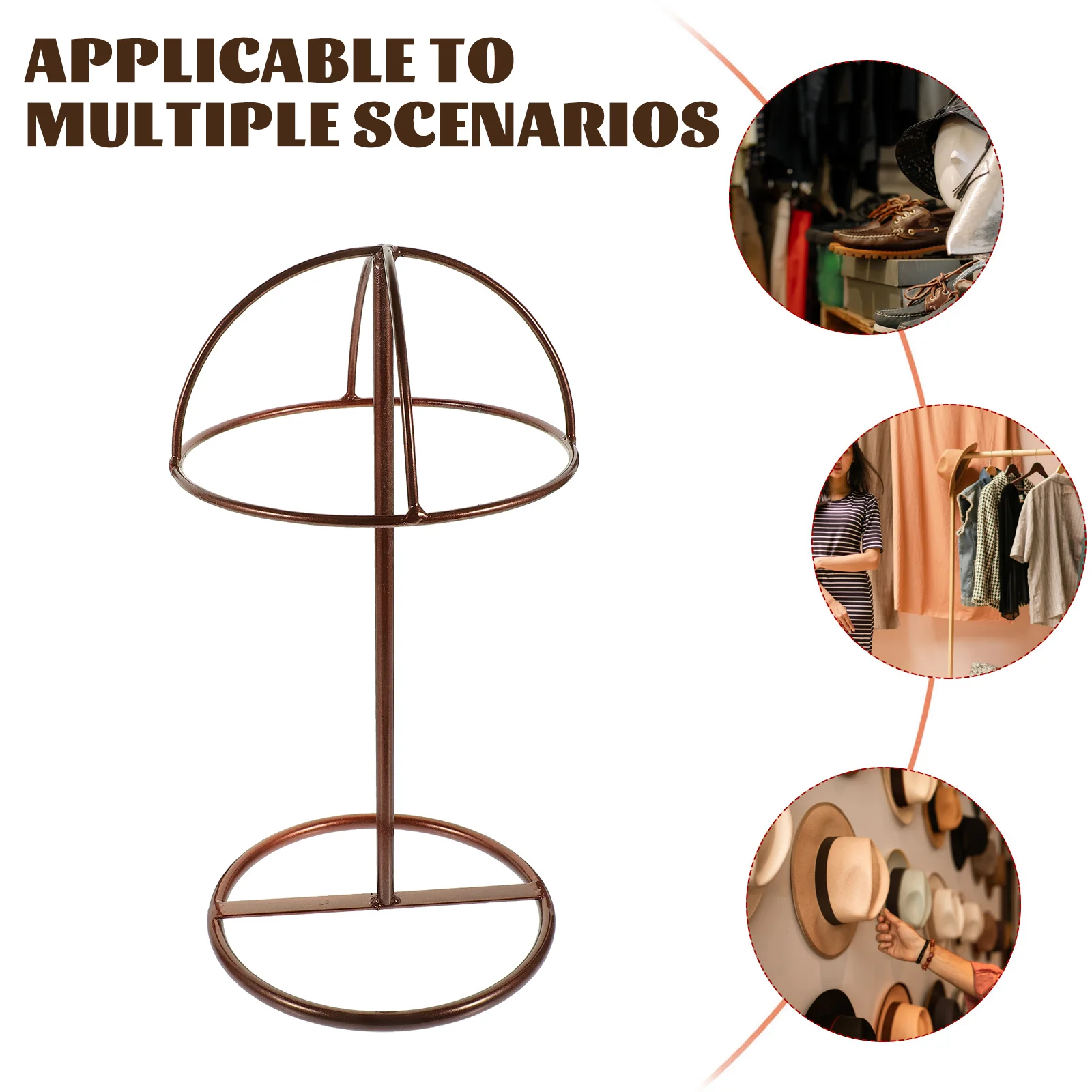 Espositore per cappelli Supporti in metallo Cappelli portaoggetti per cappelli con fascia per capelli viola scuro