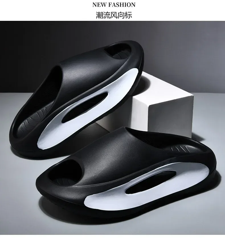 Hochwertige, trendige Outdoor-Pantoffeln mit EVA-Sohle, bemalt, weichsohlig, für Strand und Zuhause – Detail 16