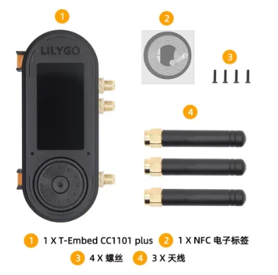 LILYGO T-Embed-CC1101 ESP32-S3 개발 보드 1.9인치 LCD 및 PN532 모듈 포함