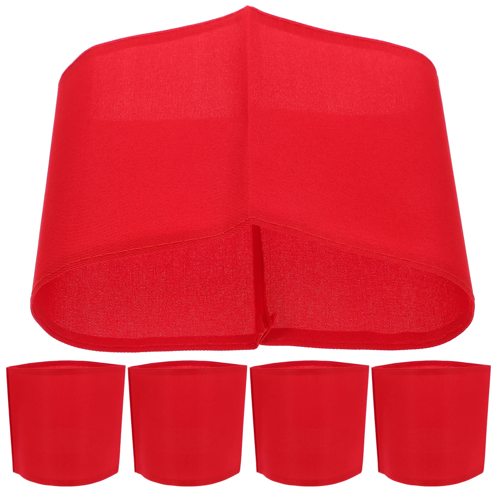 10Pcs Blank Red Captain Armbands Thickened Cotton Adjustable Sports Team Duty Sleeves Soccer Organizer Badge