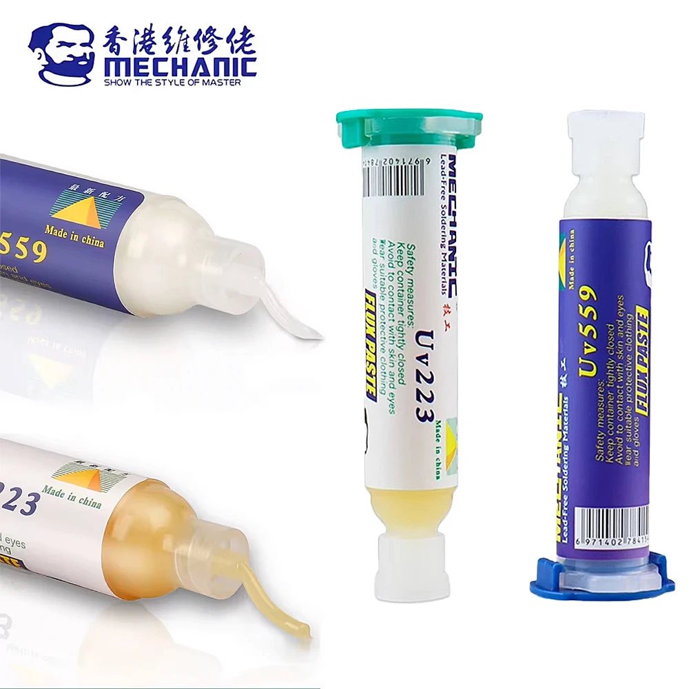 MECHANIC UV223/UV559 No-Clean Bleifreies Lötflussmittel Hochaktiv für BGA SMD PCB Handy-Löt- und Reparaturarbeiten