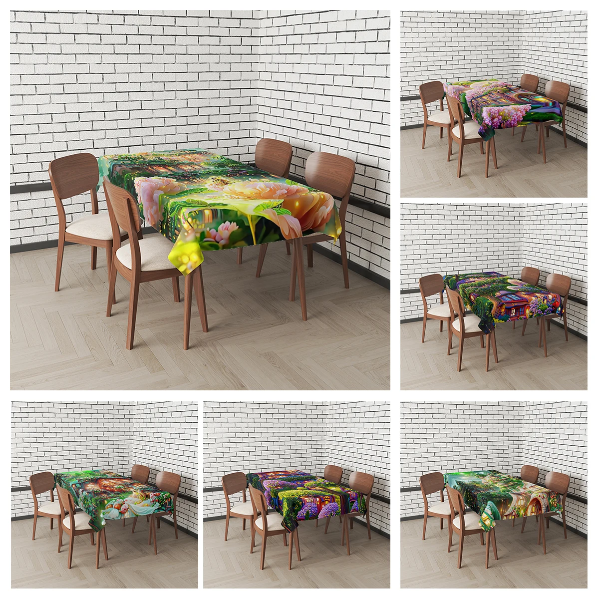 Home tablecloths for dining table decoration Natural and Animal Styles rectangular table accessories cloth Anti-stain tablecloth