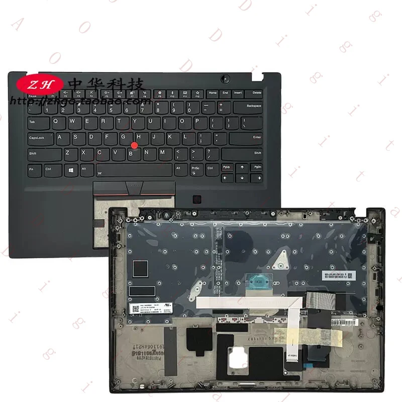 

W Palmrest w/Backlit Keyboard Fingerprint for Lenovo T490s T495s T14s 02HM280