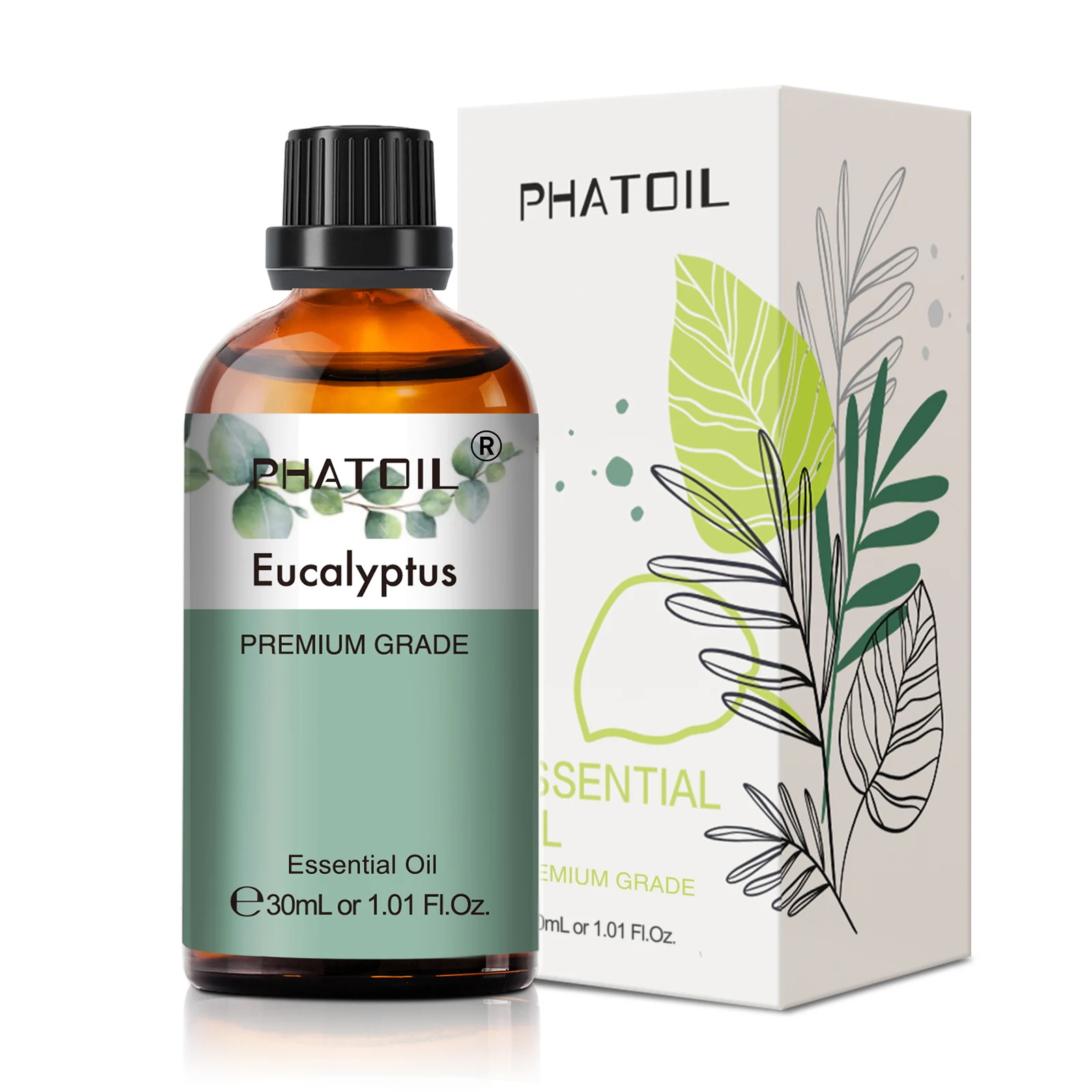 PHATOIL 30ml Pure Nature Essential Oils for Aromatherapy Humidifier Diffuser Perfume Aromatic Eucalyptus Vanilla Peppermint ROSE