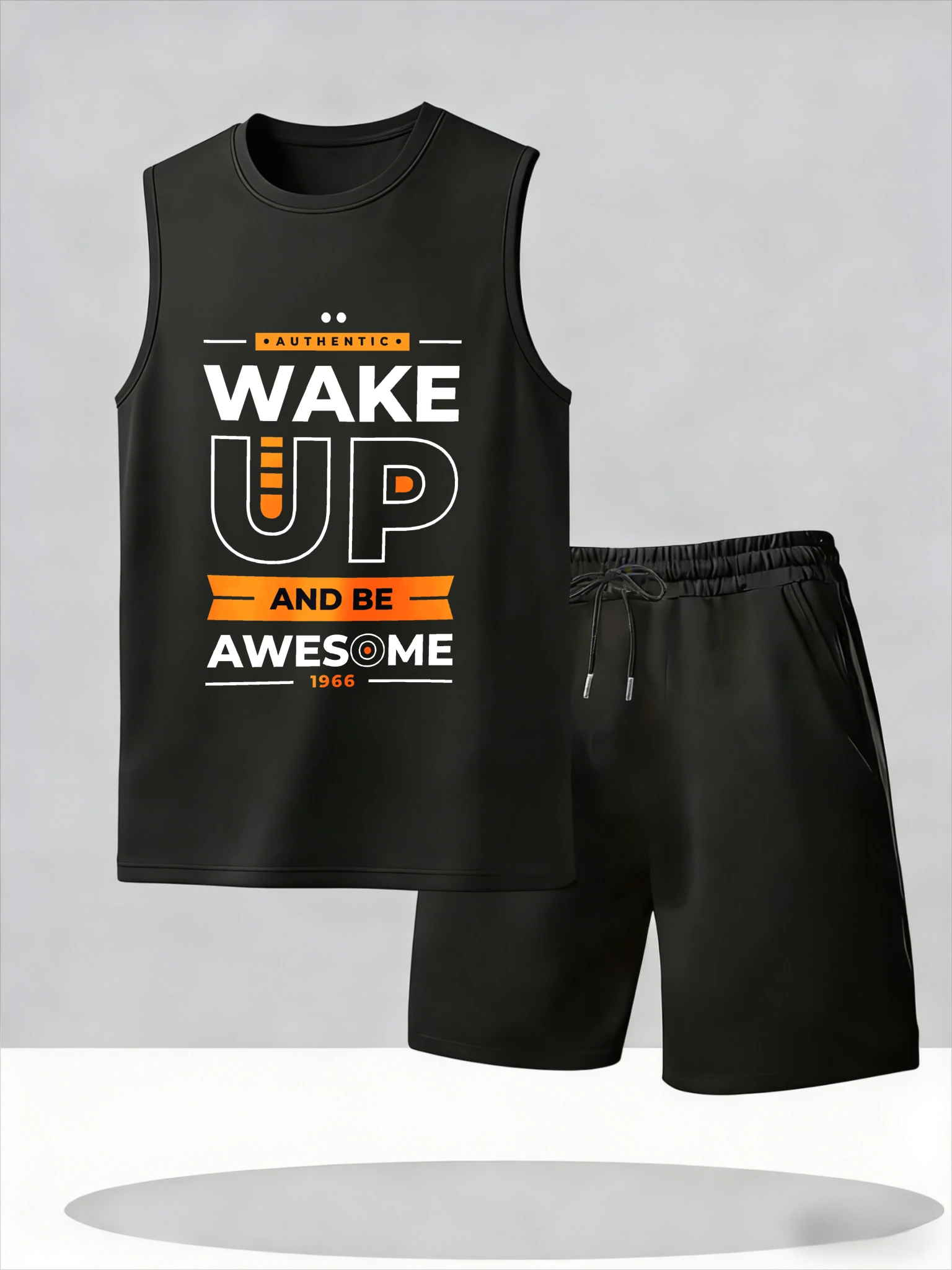 

Men's Tank Top Sets 2026 Summer Thin Quick Dry crewneck oversize Breathable sports seaside Sportswear beach jogging set