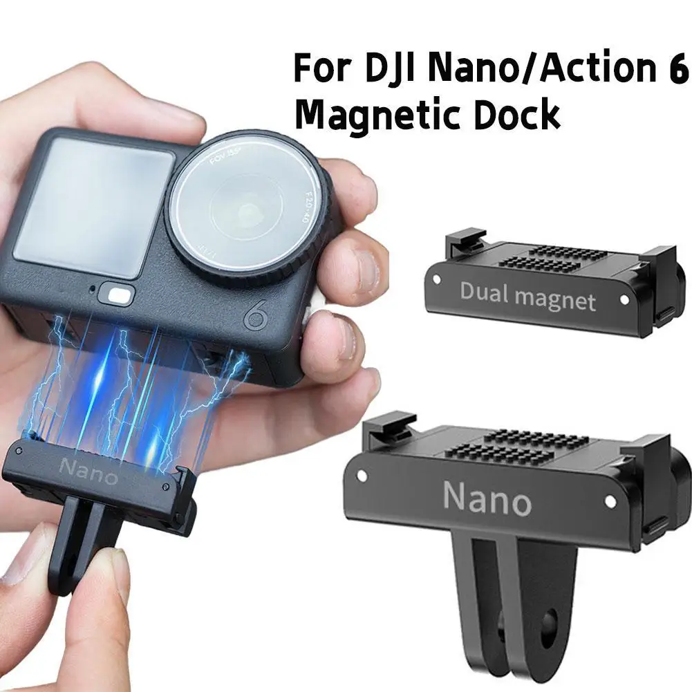 

For DJI NANO/Action6 Magnetic Base 1/4 Interface Magnetic Quick Release Adapter Mount Camera Accessories For DJI NANO/Action6