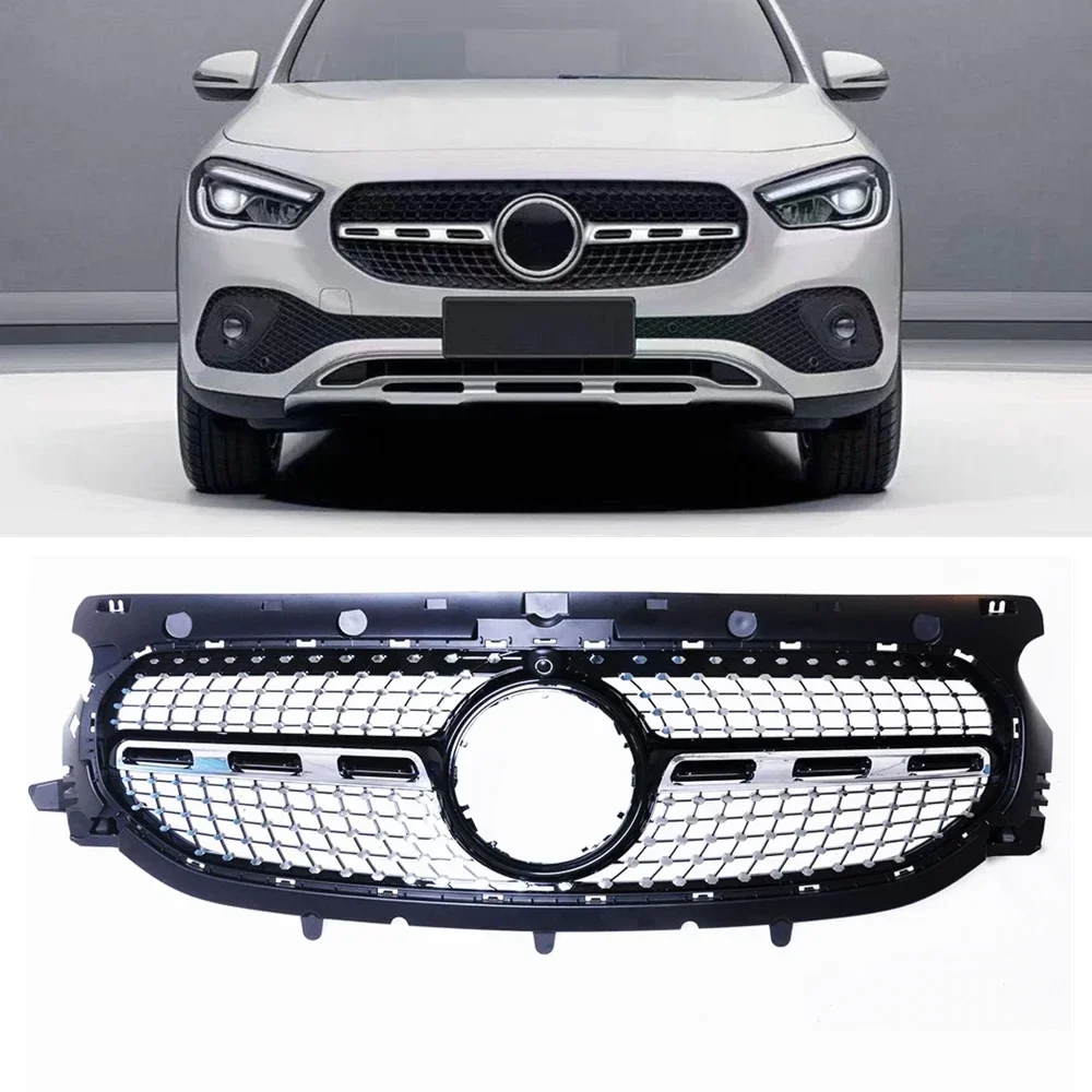 

New！ For Mercedes Benz GLA-Class 2020-2023 H247 GLA220 220d GLA250 GLA45 GLA35 Front Grille Grill Black Upper Bumper Hood Mesh G