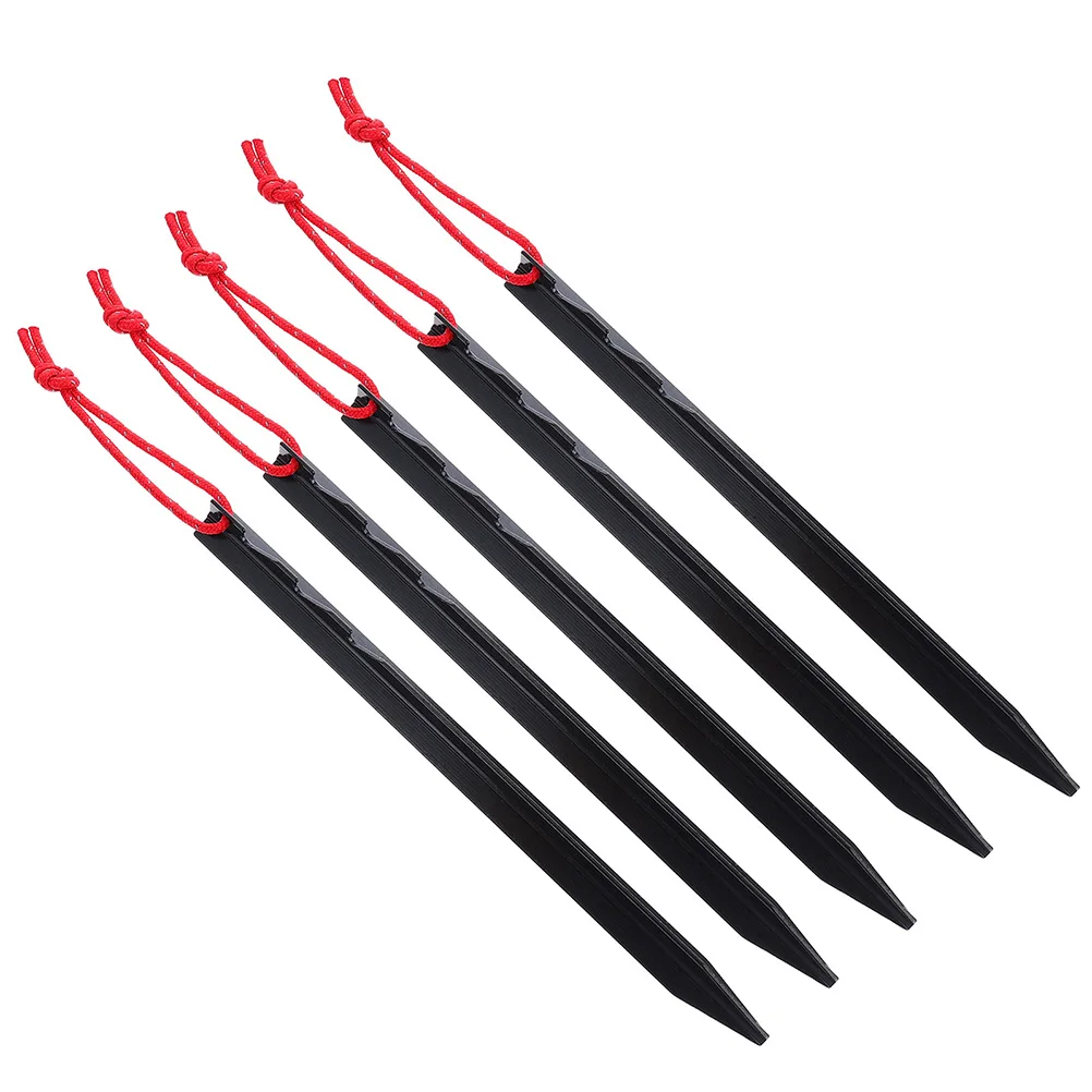 

5pcs Alloy Lightweight Durable Camping Hiking Aluminum Alloy Tent Stakes Sand Snow Ground Pegs Tent Stakes Accessories