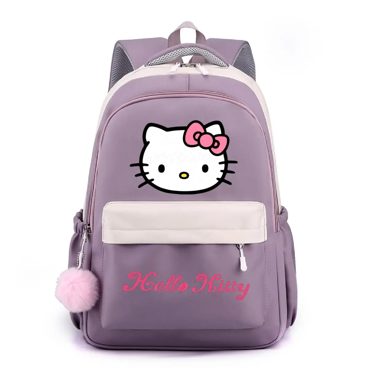 

Милый рюкзак с героями мультфильмов «Hello Kitty» для школьников и девочек, простые школьные сумки для отдыха, кавайный рюкзак «Hello Kitty», подарки, дорожная сумка