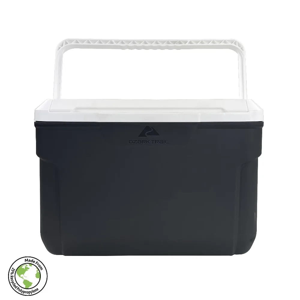 Insulated Hard Sided Cooler with Wheels 10 Quart Portable Ice Chest for Camping Picnic Beach Outdoor Food Drinks Storage Gray