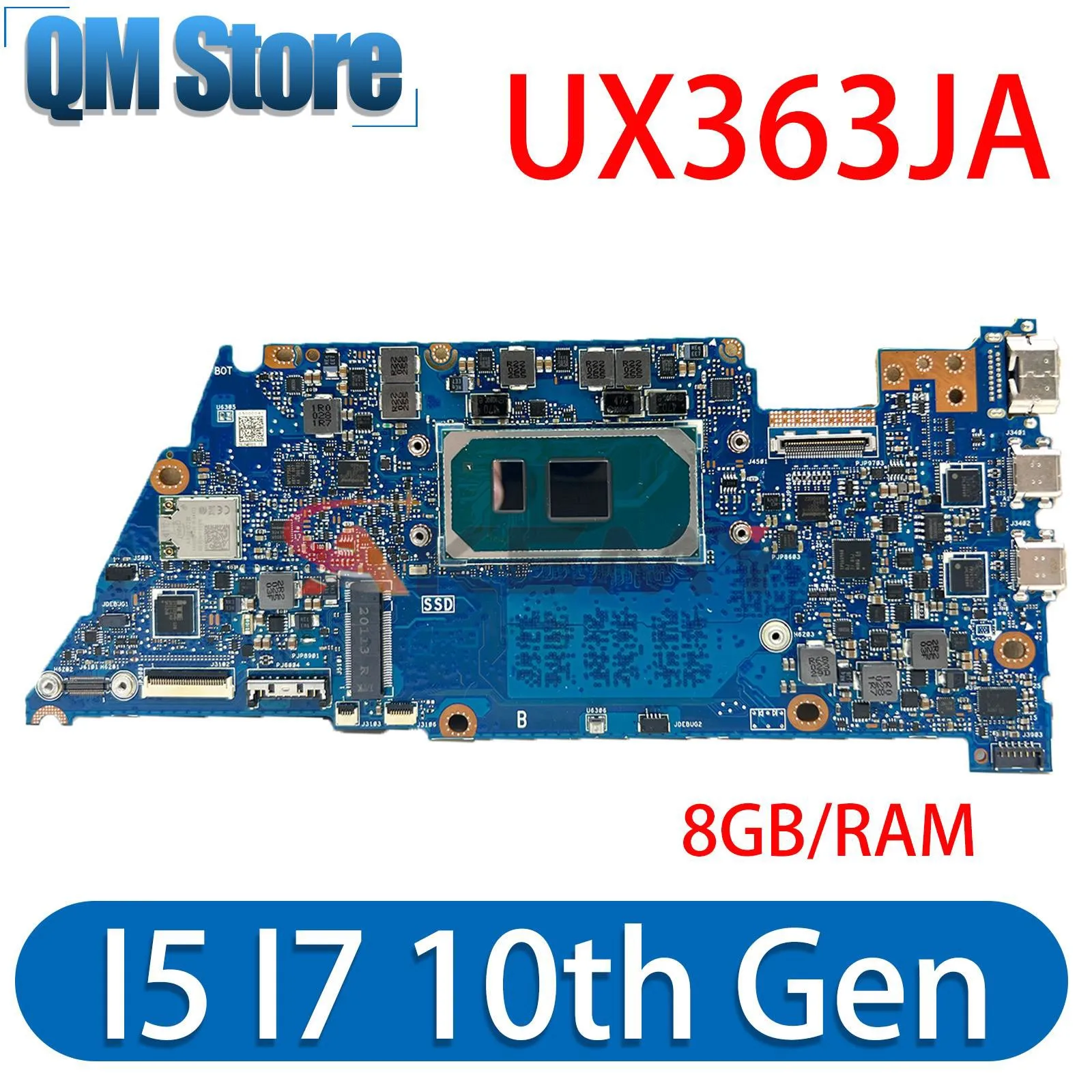 

Mainboard For ASUS Zenbook Flip 13 UX363JA BX363JA RX363JA UX363 Laptop Motherboard I5 I7 10th Gen CPU 8GB RAM