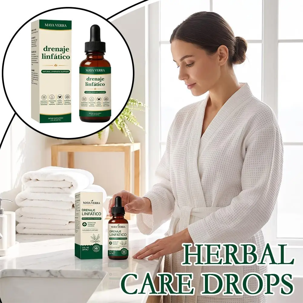 Liquid Herbal Supplement, 59ml Lymphatic Drainage Drops with Plant Extracts for Traditional Body Support and Everyday Wellness