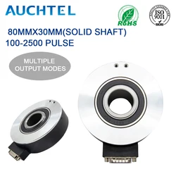 AUCHTEL 80mm Encoder rotativo incrementale 30mm interruttori ottici fotoelettrici ad albero cavo 10-1024-2500 PPR 5-24VDC