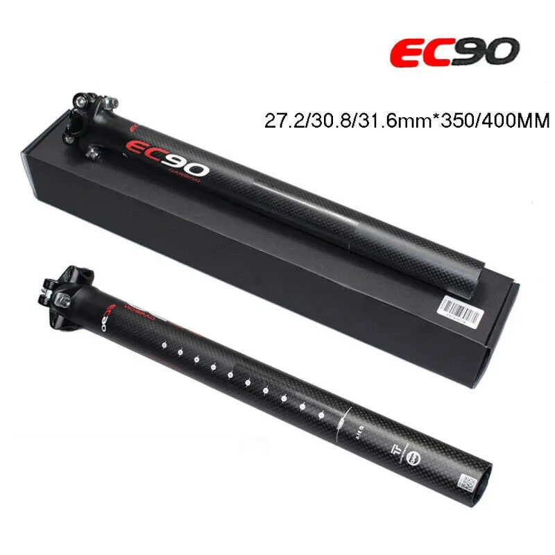

EC90 Bicycle Seatpost Ultralight Carbon Fiber Road Mountain Bike Seat Post Seat Tube 27.2/30.8/31.6*350/400mm Cycling Parts