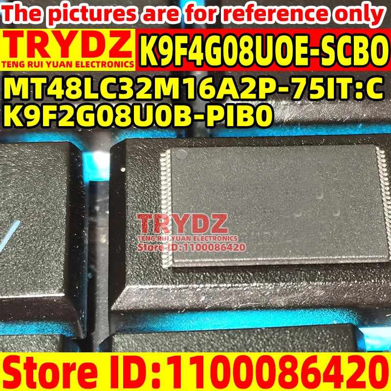 5-1pcs K9F4G08UOE-SCBO MT48LC32M16A2P-75IT:C TSSOP-54 / K9F2G08U0B-PIB0 TSOP-48 Memory storage