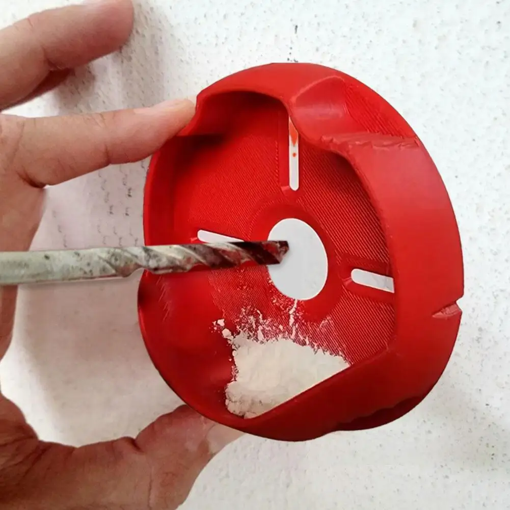 Coperchio del collettore di polveri per trapano Scatola per la polvere riutilizzabile per trapano Dispositivo per ciotola per la polvere rossa Antipolvere Coll Ection Multifunzione