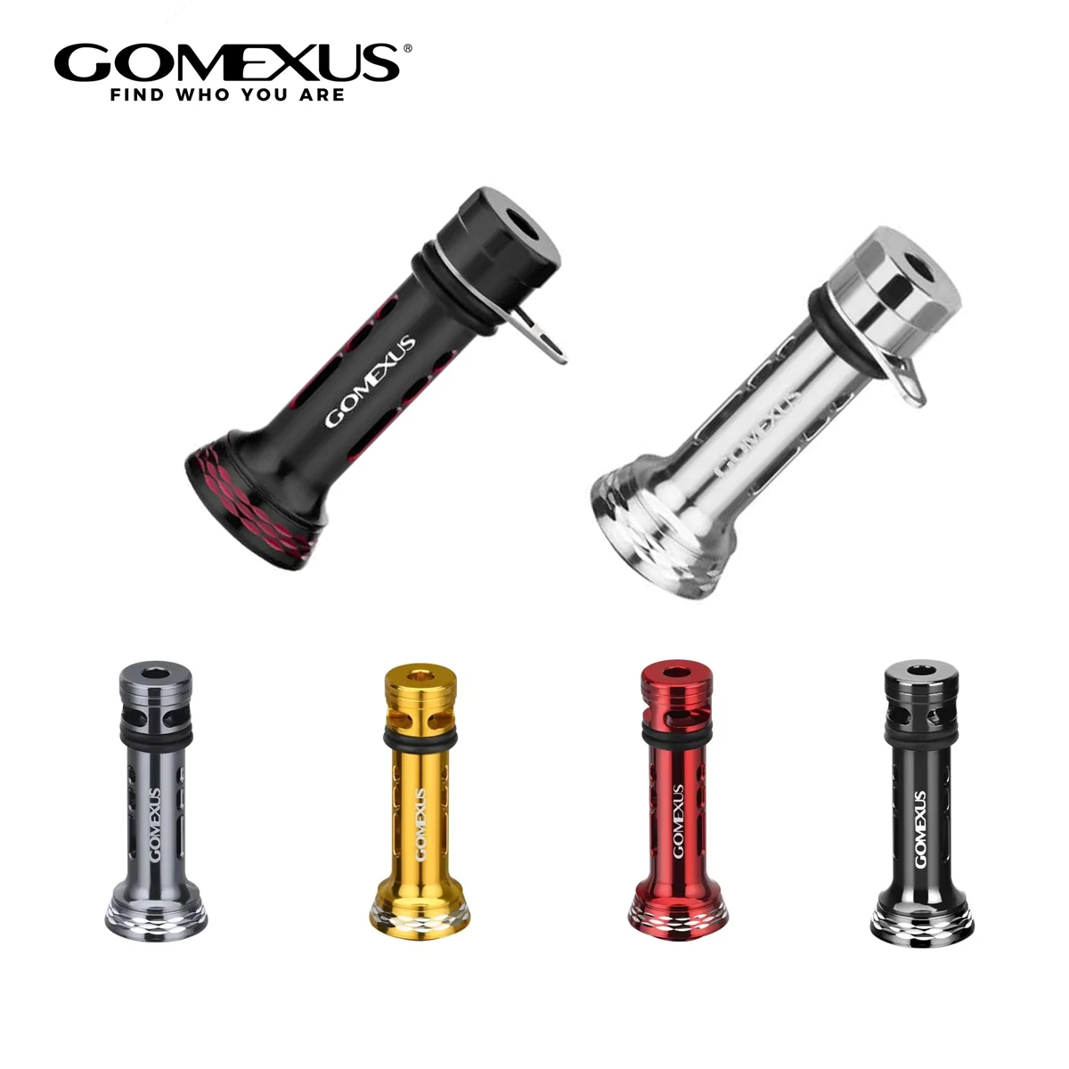 Soporte de Carrete de Aluminio Gomexus R4 de 48 mm con Gancho para Carretes de Spinning Shimano Daiwa 2500-500, Protección de Equilibrio