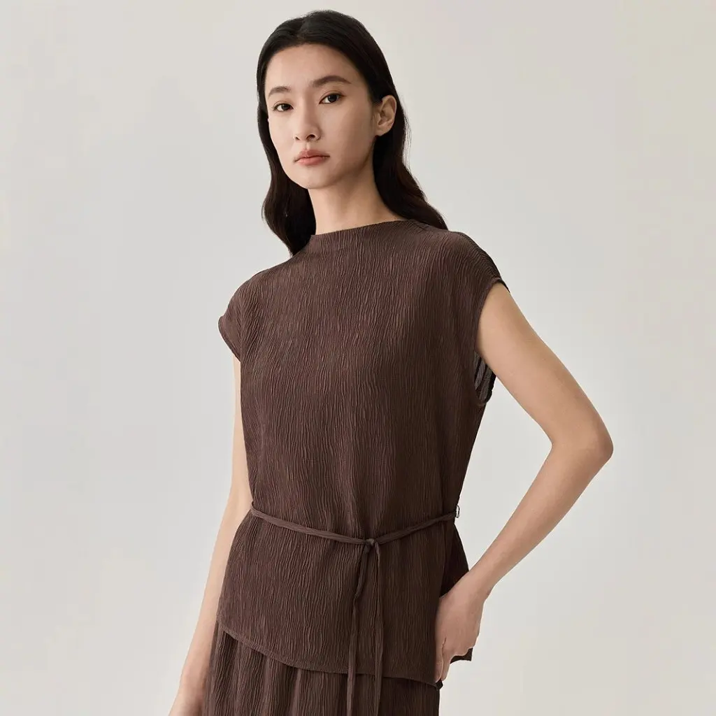 

Summer New Women's Solid Color Silk T-Shirt Silk Slim Fit Chic Short Sleeve Top Fashion Design Casual Wear