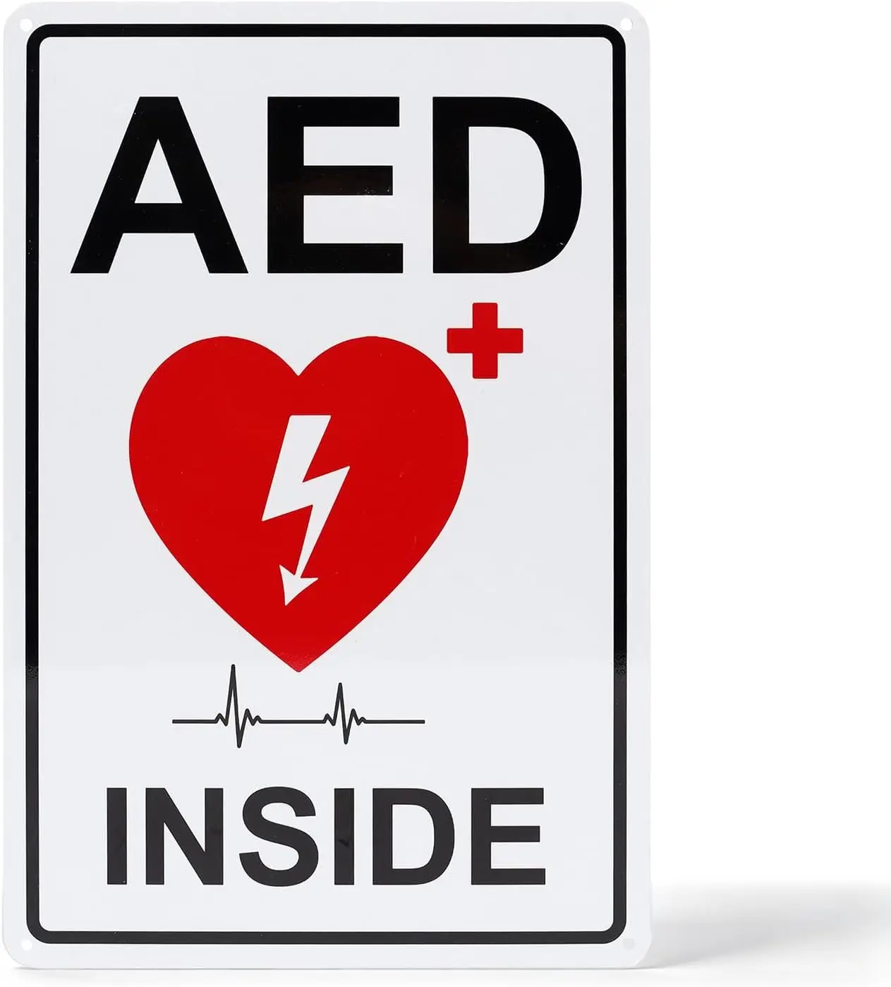 AED Sign   Aluminum Emergency Defibrillator Safety Sign Reflective | Reflective aluminum sign with UV coating, rustproof and wea
