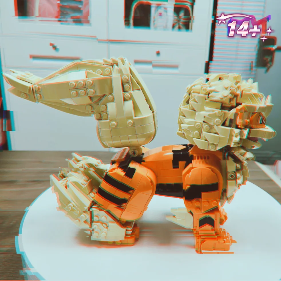 1190pcs Monster Wind Speed  Elf Orange dog Hound Fire Building Blocks Model Christmas Toys For Party Birthday Ornament Gifts