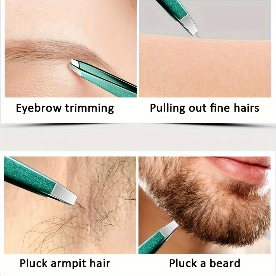 Augenbrauenzange aus Edelstahl, feiner Haarentferner, spezielle geneigte Augenbrauenzange für Schönheitssalons, Werkzeuge zum Entfernen von Make-up