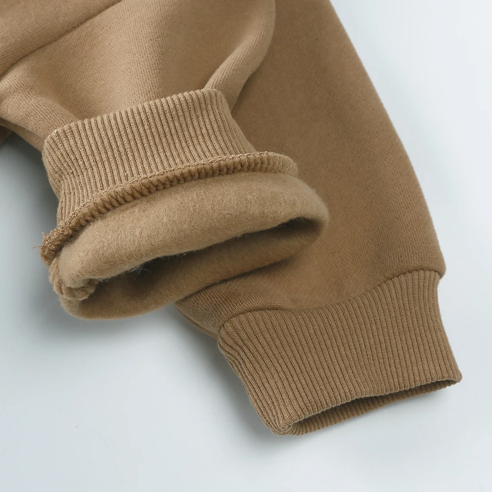 2026 Neugeborenen Baby Strampler Baby Mädchen Jungen Stickerei Kleidung Dicke Säuglingsspielanzug Solide Baumwolle Langarm für 3 M-24 M – Detail 7